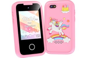 WEOLULI Kids Smart Phone Gifts Toys for Girls Boys Age 3-8,Toddler Learning Toys with Educational Games, 3 4 5 7 8 9 6 8 9 Year Old Girl Birthday Gift Ideas with 8G SD Card