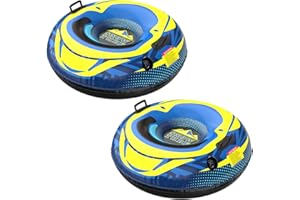 VISTOP Snow Tube for Kids and Adults, Inflatable Sledding Heavy Duty Thicken Bottom Fast and Durable, Winter Fun Toys for 3-5 4-8 Children Boys Gift Outdoor Snow Games