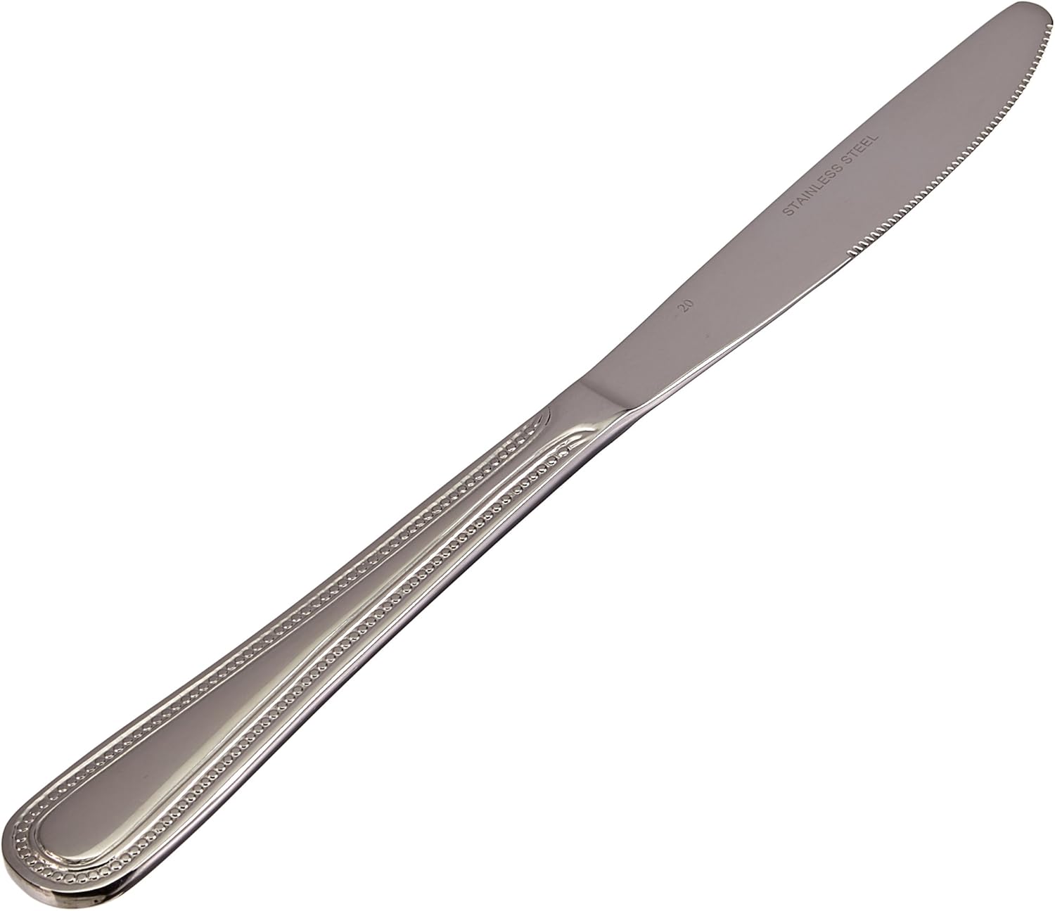 Winco 12-Piece Dots Dinner Knife Set, 18-0 Stainless Steel, Silver: Kitchen & Dining
