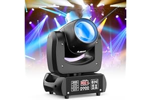 HOLDLAMP 120W Moving Head DJ Lights,18-Facet Prism Stage Lighting 8 Gobos and 8 Colors Spotlight with DMX and Sound Activated Modes for Wedding Parties Church Live Band Show Bar
