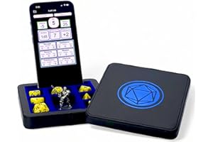 Luck Lab Compact Magnetic Dice Case with Tray and Phone Stand - Dice and Miniature Staging and Storage for RPG,D&D Tabletop Gaming (Blue)