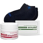 emuaid EMUAIDMAX Nail Fungus QuickStart Kit - EMUAIDMAX Maximum Strength 0.5oz with Silver Ionic Socks Therapeutic Moisture Bar is Suitable for Nail Fungus, Athlete&rsquo;s Foot, Foot Ulcers, Cracked Heel