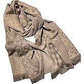 DSDNPTV Scarf Winter Imitation Cashmere Double-Sided Heart Plaid Jacquard Checkerboard with Fringed Scarfs
