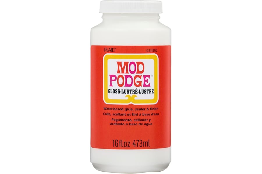 Mod Podge Gloss Sealer, Glue & Finish: All-in-One Craft Solution- Quick Dry, Easy Clean, for Wood, Paper, Fabric & More. Non-Toxic - Craft with Confidence, Made in USA, 16 oz., Pack of 1