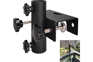 VANROUG Heavy Duty Parasol Holder Patio Umbrella Stand Mount Umbrella Stand Bench Buddy Umbrella Holder Fixed Clip Umbrella C