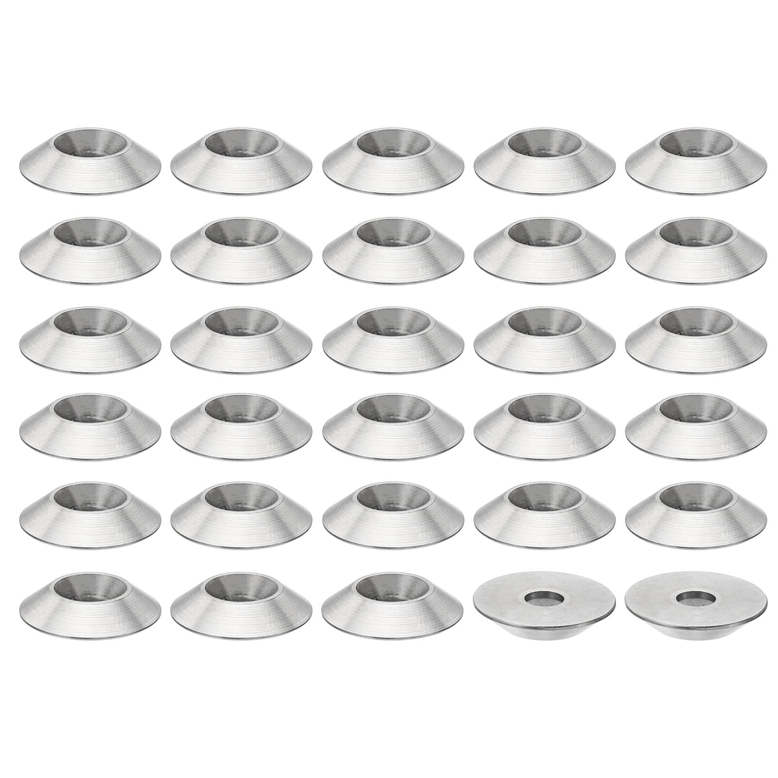 PATIKIL M4 Finish Countersunk Washer, 30pcs 16mm Dia. 3.2mm Tall Solid 304 Stainless Steel CNC Finish Cup Washer Screw Head Gasket for Industrial Construction — image 1