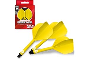 Shot! Darts Flight Deck One Piece Dart Flight and Shaft System, Reduced Deflections, Standard Shaped Flight (350 Micron), Ava