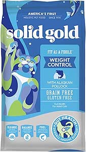 Solid Gold - Fit as a Fiddle Weight Management Cat Food - Low Calorie Grain Free Dry Cat Food Recipe with Alaskan Pollock