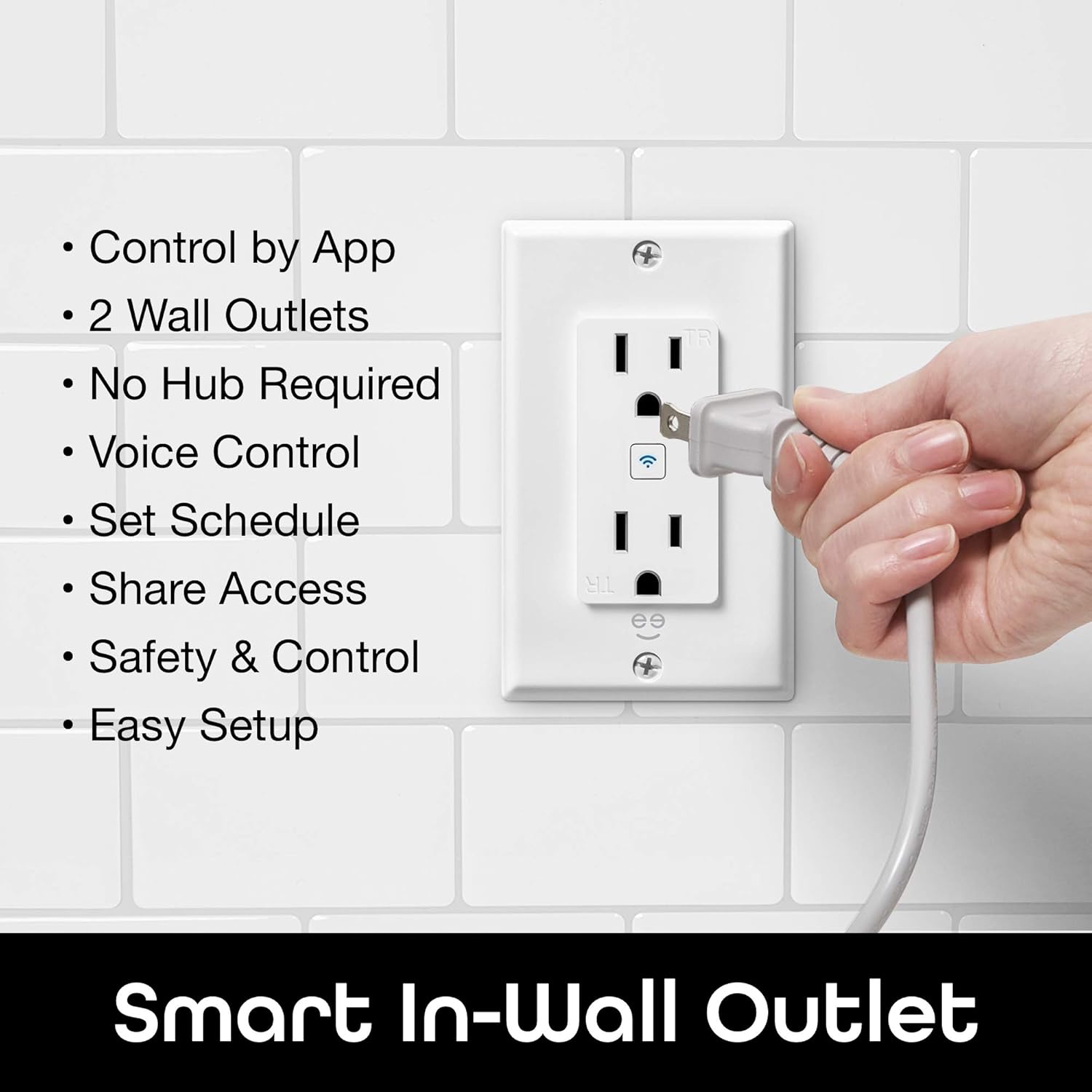 Geeni Smart Wi-Fi in-Wall Outlets, White, 2 Outlets – No Hub Required – Smart Outlet Works with  Alexa, Google Assistant & Microsoft Cortana, Requires 2.4 GHz Wi-Fi: Industrial & Scientific