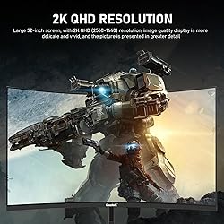 Gawfolk 32 inch 2K QHD(2560×1440P) 165Hz Curved