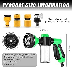 Wevdn Car Wash Nozzle, High Pressure 8 Adjustable