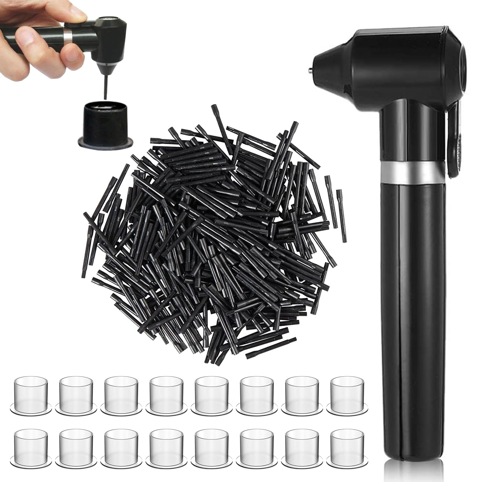 TONBAO Tattoo Ink Mixer Machine Set with 100 Mixing Sticks and 100 Ink Cups, Adult Tattoo Accessory