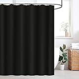 WELTRXE Shower Curtain 180x180cm Mould Proof Mildew Resistant Black view 7