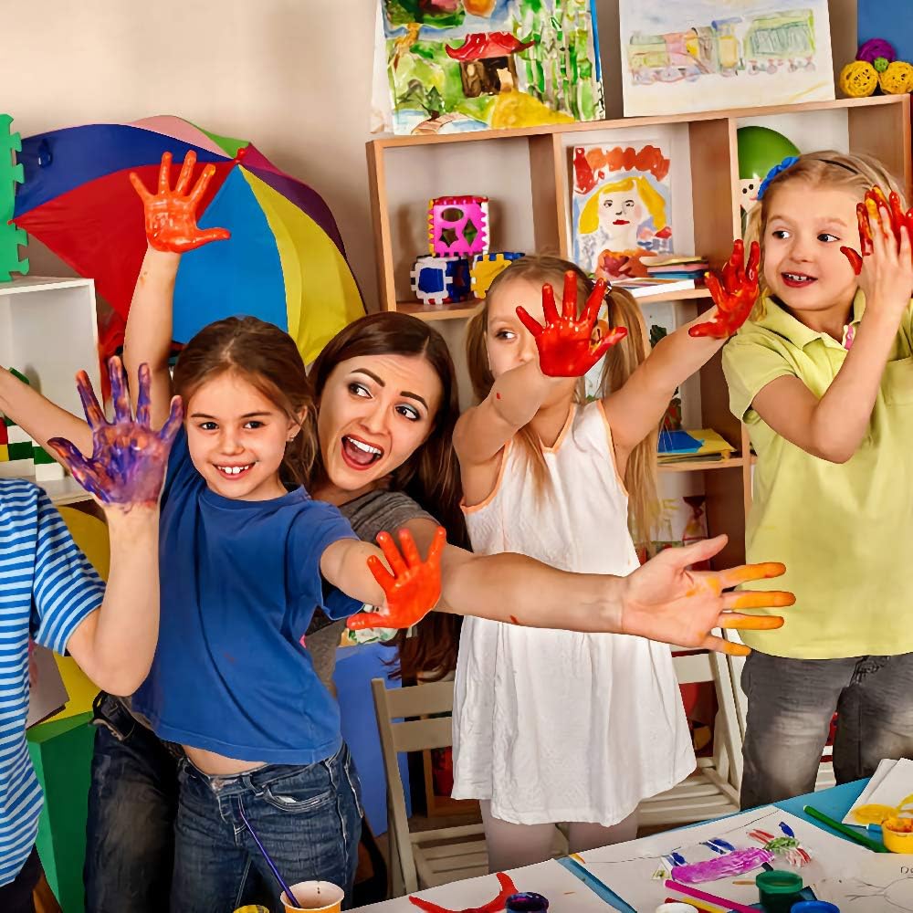 Finger Paint For Toddlers Non-Toxic Washable, 12 Bright Colors Painting for Kids DIY Crafts Painting, School Painting Supplies, Gifts for Kids: Home Improvement