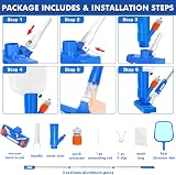 POSENOOR Pool Cleaning Kit with Vacuum Cleaner & 48" Pole Set view 5