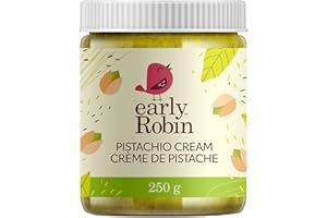 Pistachio Cream with White Chocolate, Dessert Spread, Nut Butter by Early Robin 250g Made in CANADA