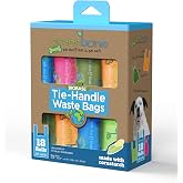 Greenbone Earth Friendly Cat or Dog Poop Bags with Handles Tie, 18 Dispenser Rolls - Leak Proof Odor Blocking
