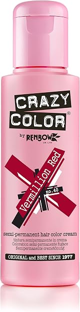 Crazy Color Vermillion Red No.40 Semi Permanent Hair Dye 100ml