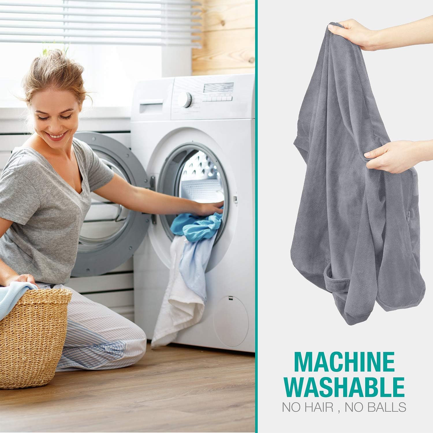 Vekkia Premium Soft Reading & Bed Rest Pillow, Ergonomic Design, Integrated Style. Perfect Neck/Back Support for Adults Reading/Watching TV/Sitting in Bed - Extra Foams Incl. Medium- 20'': Home & Kitchen