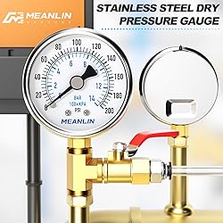 MEANLIN MEASURE 0~200Psi Dry Pressure Gauge
