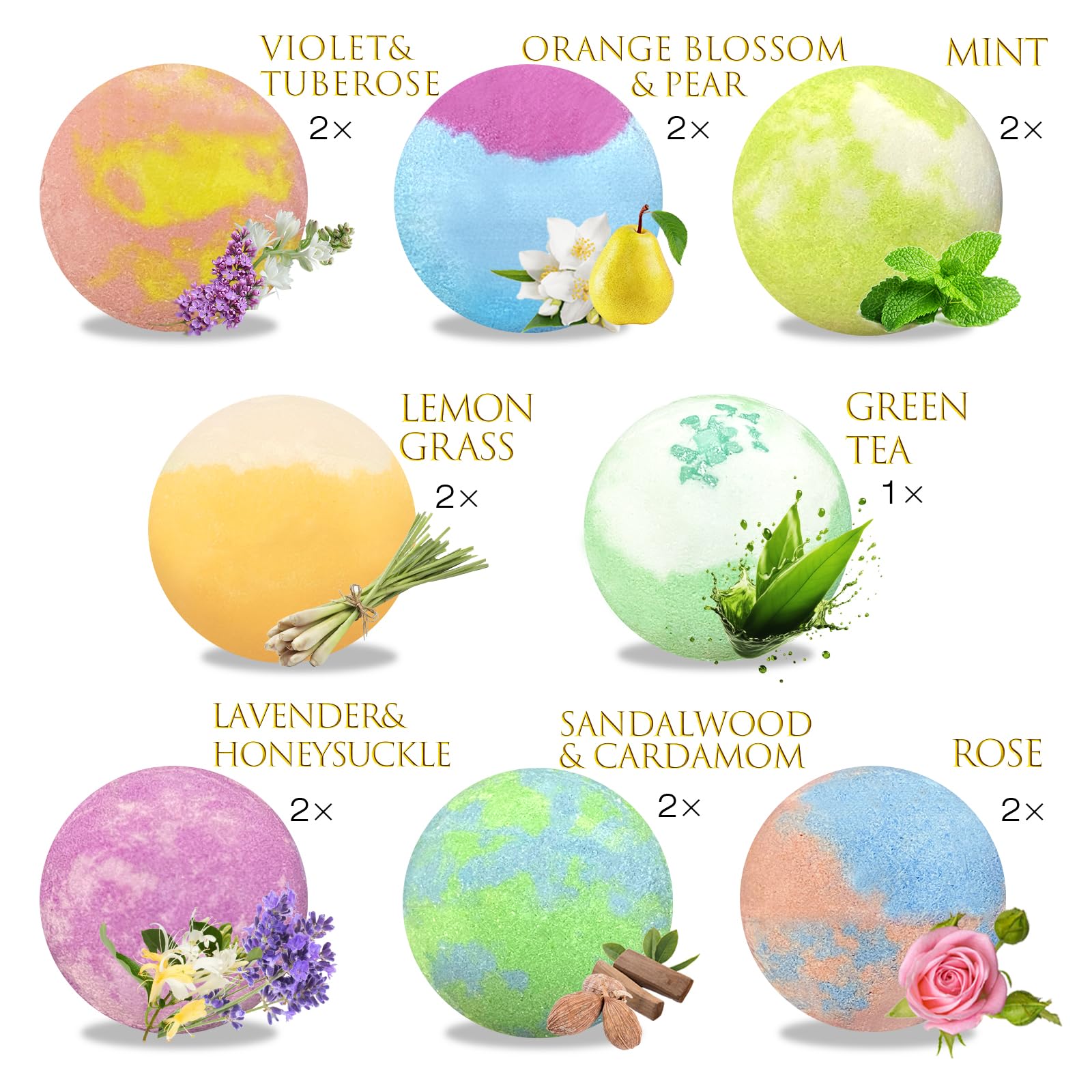 Bath Bombs for Women Gift Set, 15 Pcs Handmade Bubble Bathbombs, Shea & Coco Butter Dry Skin Moisturize, SPA Relaxing Gifts for Women & Men, Her, Girls, Wife, Birthday - Image 3