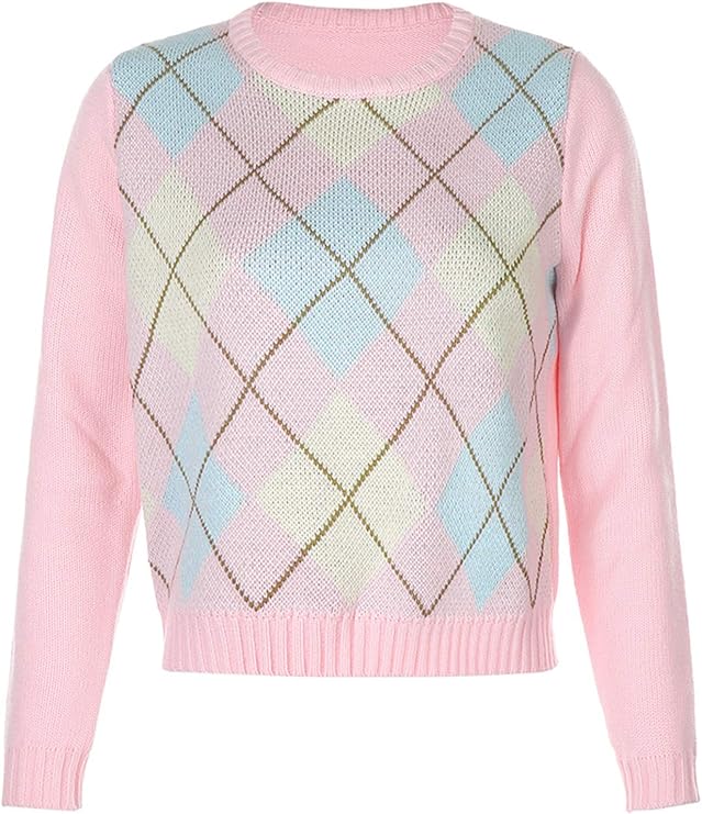 BeerMmay Regenbogen-Strickpullover Für Damen, Y2K-Strickpullover - 2