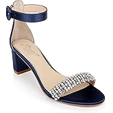 Jewel Badgley Mischka James Ankle Strap Block Heel
