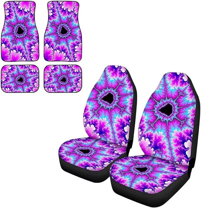 Pensura Novelty Tie Dye Purple Front Car Seat Cover with