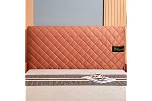 EFELIM Velvet Bed Headboard Slipcover for Queen Full Cal King, Quilted Bed Headboard Cover Thicken Dustproof Protector Cover Bedroom Decor (Brick red,220cm/86.6in)