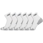 New Balance Unisex Adult Performance Recycled Ankle Socks (6-Pack) | Men's and Women's, Arch Support, Breathable Knit-in Vents, Cool &amp; Dry Moisture Wicking, Cushioned Comfort, Odor Resistant