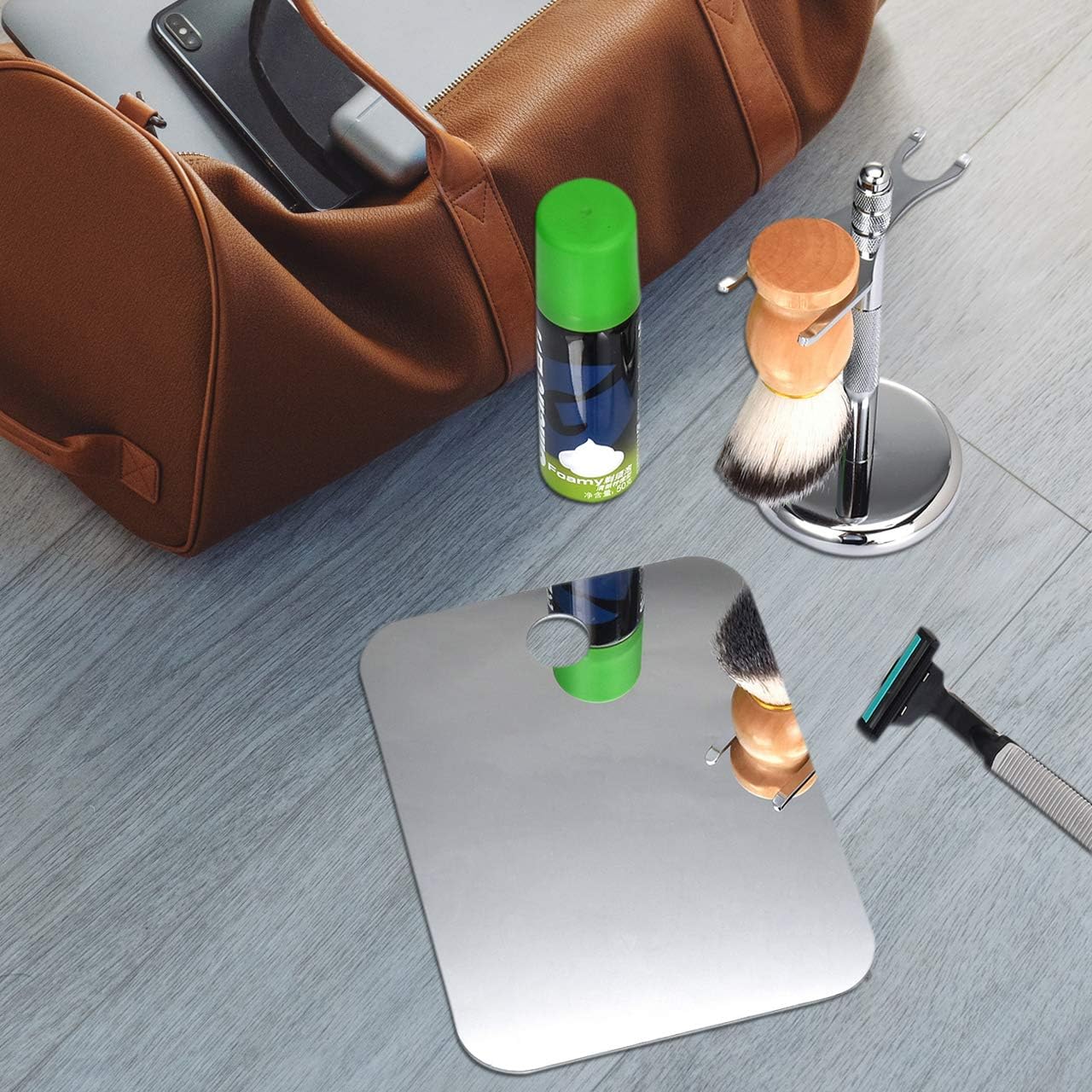 CozyCabin Anti-Fog Shower Mirror, Portable Fogless Shaving Mirror for Bathroom -