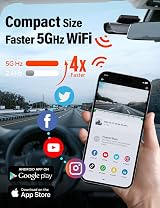 IIWEY EY02 4K Dash Cam Front Rear 5GHz WiFi Dual 64GB Card Included view 3