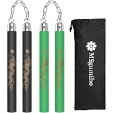MSGumiho Nunchucks Safe Foam Rubber Training Nunchucks Nunchakus Match with Bearing Ball System and Steel Chain 2PCS for Kids Beginners Adults