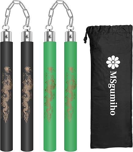 Nunchaku Safe Foam Rubber Training Nunchakus Comfortable Grip Martial Arts Nunchaku For Kids Beginners Practice And Training