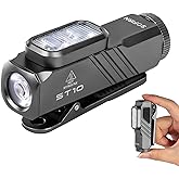 sofirn ST10 EDC Clip-ON Flashlight Rechargeable with 660nm Deep Red Light, 1000 Lumens Bright IPX6 Multi-Mode Magnetic Small Pocket Light for Signaling, Cycling, Camping