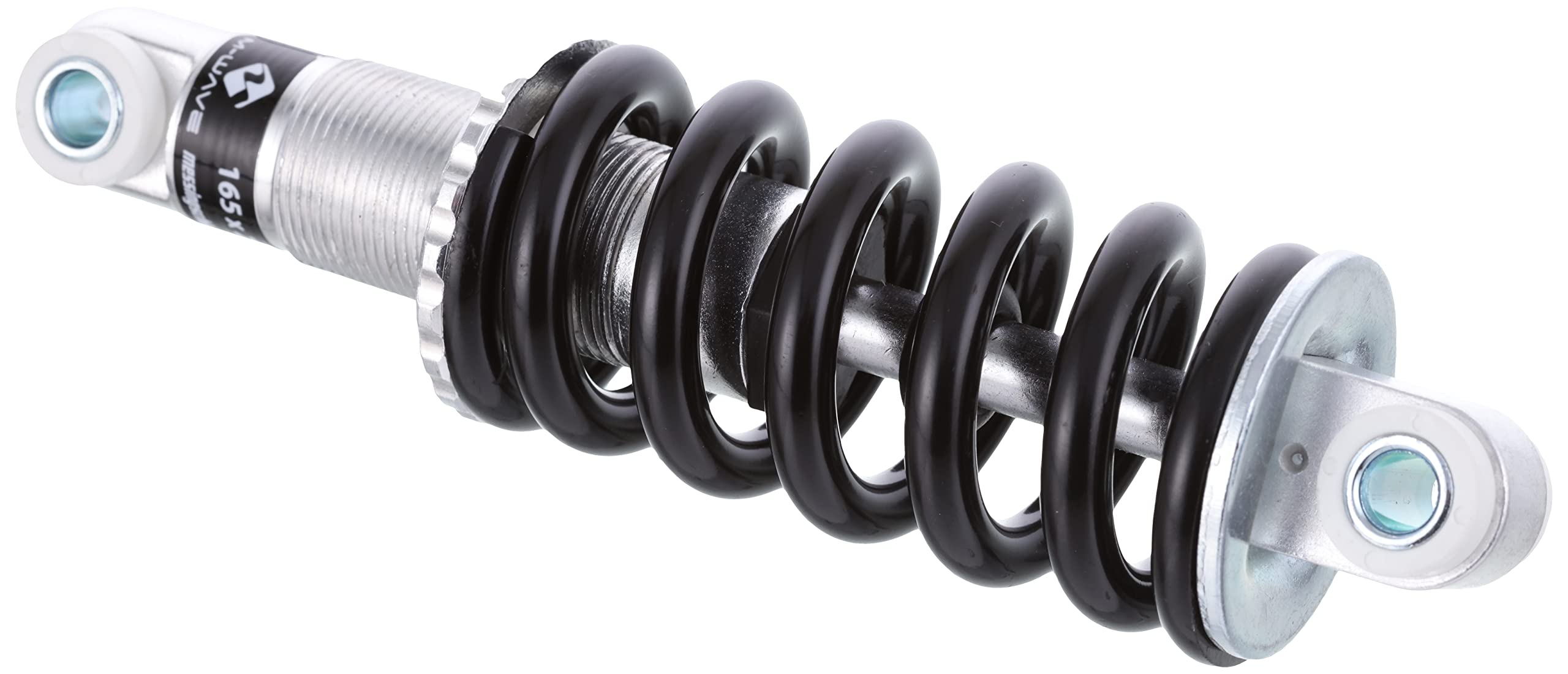 M-Wave Unisex - Adult Bicycle Shock Absorber Spring Element Rear Shock Absorber, Black/Silver, Installation Size: 165mm