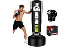 YORWHIN Heavy Freestanding Punching Bag for Adults, 70'' Standing Punching Bag Heavy Bag with Boxing Gloves, Women Men Boxing Training Equipment Kickboxing Bags for Beginners Training MMA Fitness Home Gym