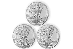 Mobiegar 3 Packs 2024 - American Silver Eagles Silver Plated Coins Dollar Uncirculated US Mint Commemorative Coin with Box