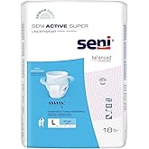 Seni Active Super Unisex Adult Incontinence Underwear, 39-53 in, 18 ct | Pull On Disposable Overnight Underwear for Men &amp; Women