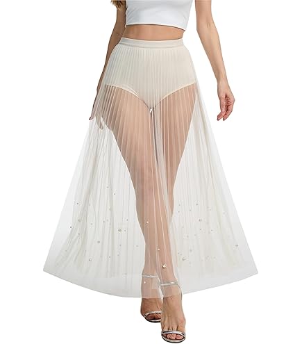 Amazon.com: TIMEKE Women's Long Skirt Print Pleated Maxi