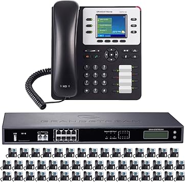 Amazon.com: Sistema de teléfono empresarial de 8 líneas: paquete mejorado con operador automático, correo de voz, extensiones de teléfono celular y remoto, grabación de llamadas y servicio telefónico gratuito de 1 año: