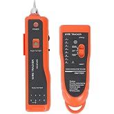 Goeco Ethernet Network Toner RJ11 RJ45 Network Cable Tester LAN Wire Tracker Finder Cat5 Cat6 with 2 Network Wire Stripper Toolkit Orange