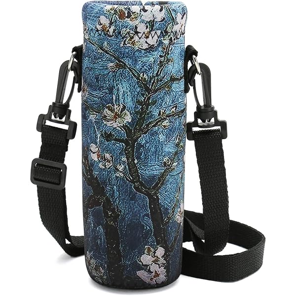 Wanty Neoprene Water Bottle Sleeve – Insulated Holder For 16-21 Oz Bottles, Adjustable Strap, Gray, For Hiking & Cycling