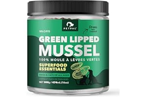 Petpal Green Lipped Mussels for Dogs - Hip & Joint Health Supplement with Natural Chondroitin, Vitamins, Anti Oxidants - Func