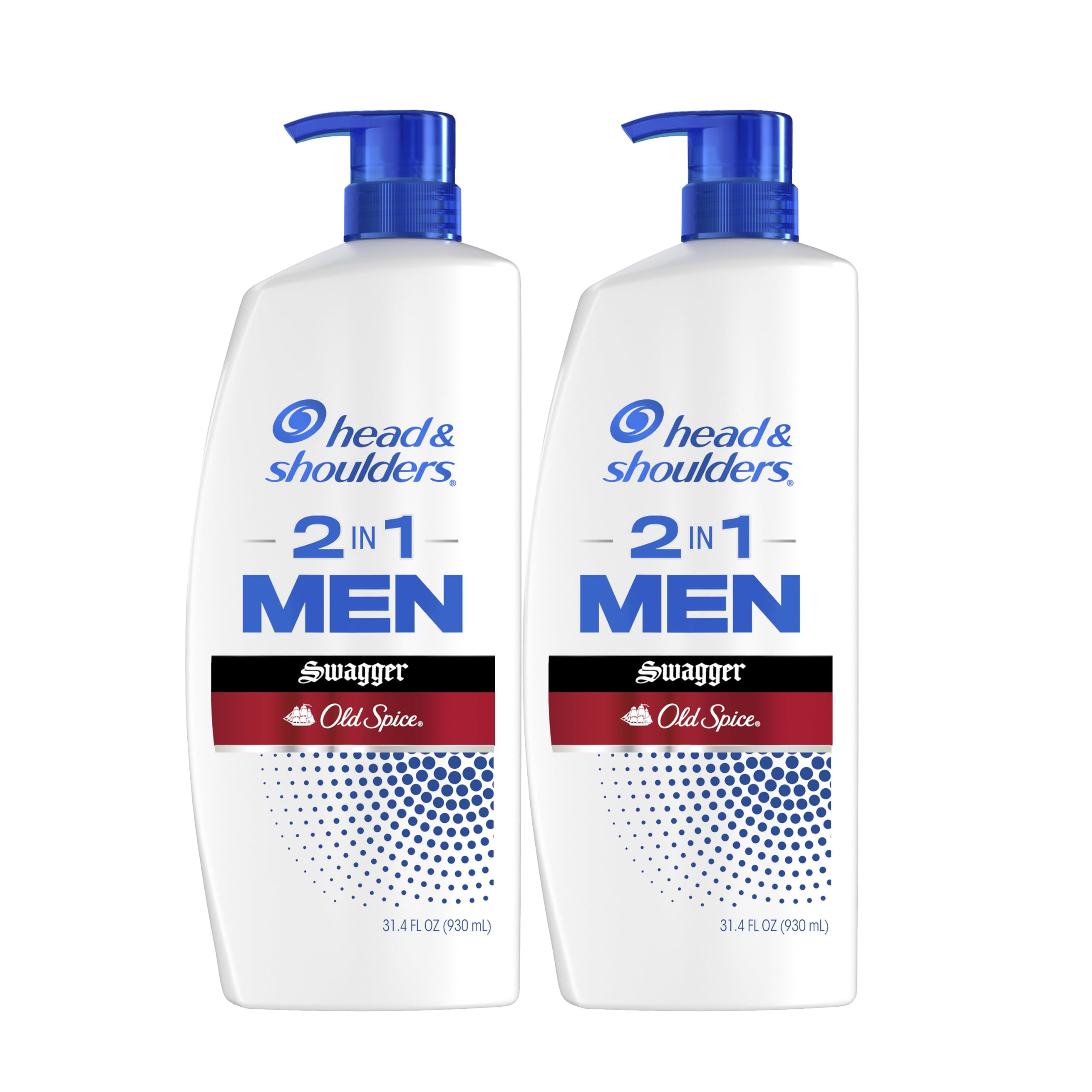 Photo 1 of Head & Shoulders Mens 2 in 1 Dandruff Shampoo and Conditioner, Anti-Dandruff Treatment, Old Spice Swagger for Daily Use, Paraben Free, 31.4oz, 2 PACK