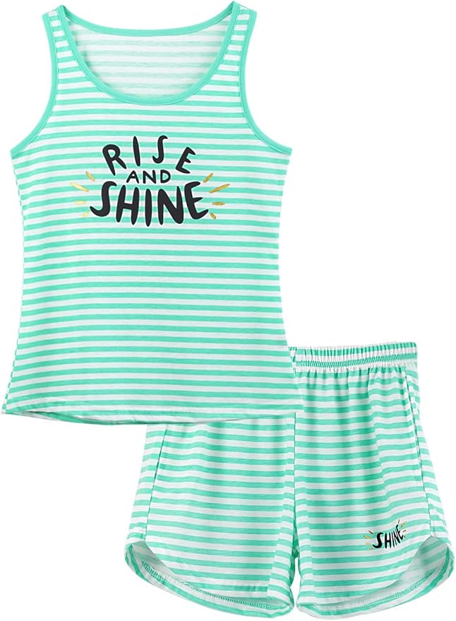 Girls Tank Top Pajamas Size 6 8 10 12 14 16 18 Summer