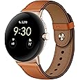 Apawband Leather Band Compatible for Google Pixel Watch Band Replacement Strap Breathable Bracelet Band for Google Pixel Watch Smartwatch Accessories
