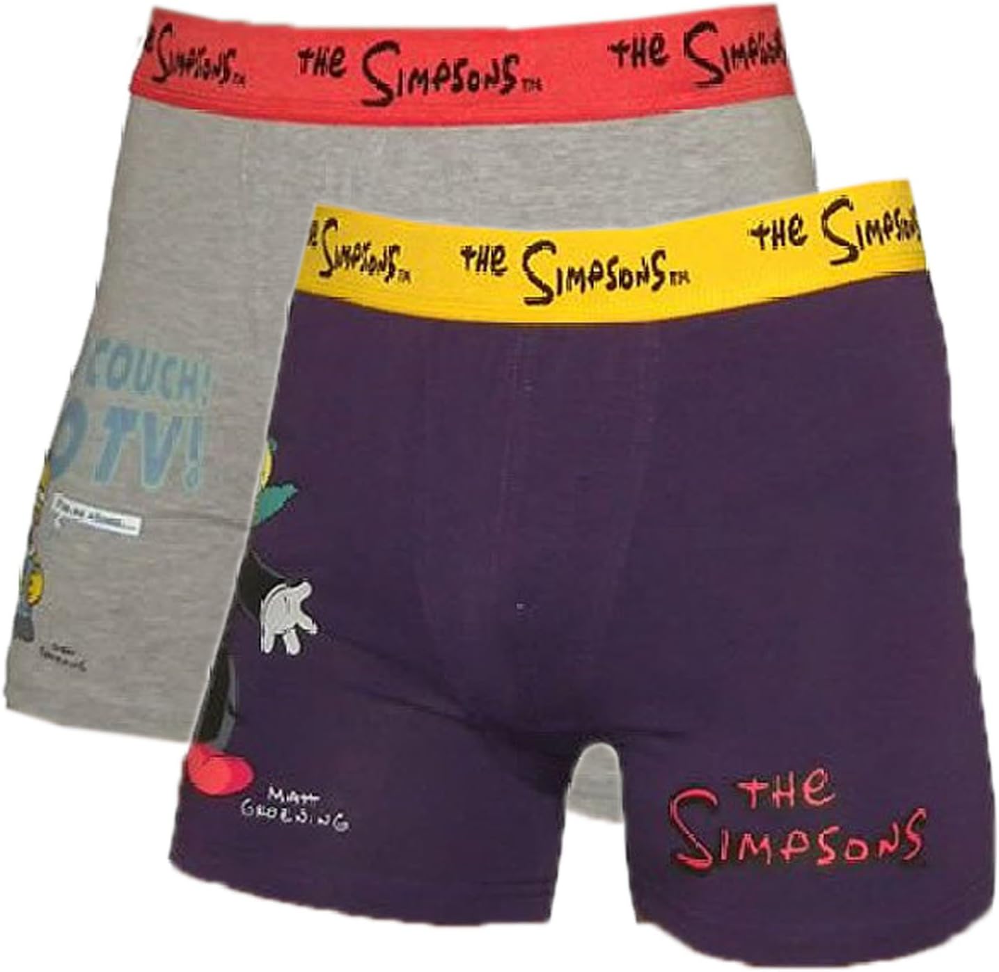 (Pack Of 2)The Simpsons Finest Mens Fit Boxer Shorts