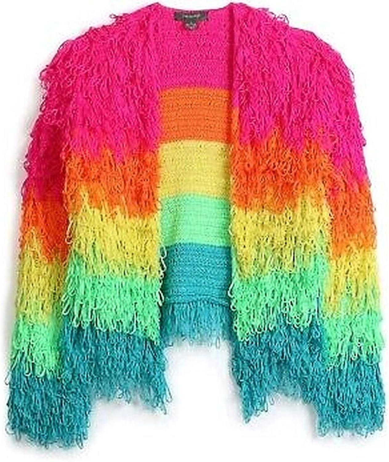 rainbow fringe cardigan