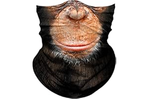 Obacle Animal Face Mask Neck Gaiter for Sun Dust Wind Protection for Men Women